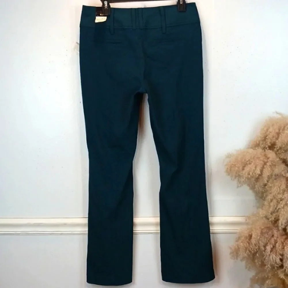 Vintage y2k women's dark teal straight leg pants sz 10 Business Casual